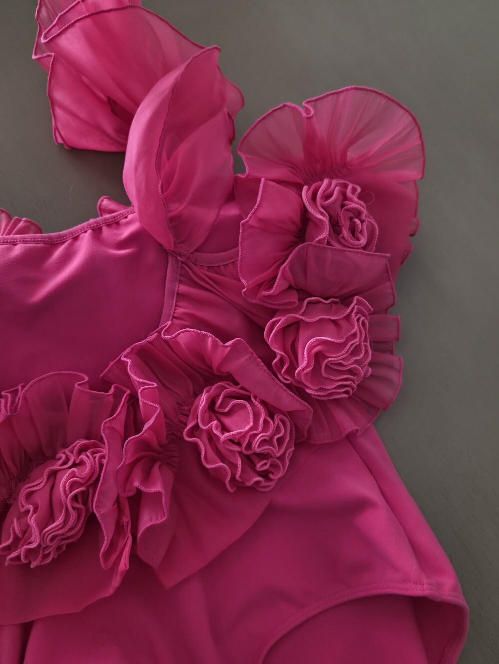 Free People Until Next Time Bodysuit, Hot Pink, 3D Floral, Sleeveless, XS - Picture 10 of 13